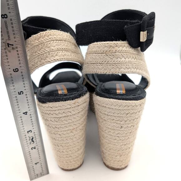 Sam Edelman Vada Wedge Ankle Strap Sandal Women's Black Size US10 EU40 - Picture 4 of 10